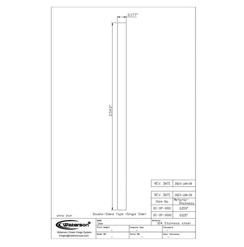 Metal Door Shim | for Commercial Fire Rated Door | Door Hinge Shim | Pack of 20