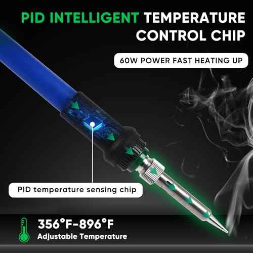 ?Larlarsa DS936 Soldering Station - Digital Soldering Station Kit, 60W Soldering Iron (356¡ÆF-896¡ÆF) with 5 Extra Lead free Tips, Lead-Free Solder Wire, Sleep Mode, ESD Safe, Auto Calibration