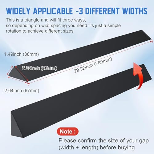 30-Inch Slide-In Range Rear Filler Kit - Black (1.49''/2.24''/2.64'' widths) Eveanro