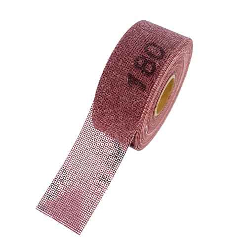 Emery Cloth Roll Grit 180 Plumbers Sanding Cloth, 1.5" X 10 Yards | Open Mesh Double Side Aluminum Oxide Sandpaper Rolls | Ideal for Clean Copper Pipe, Remove Metal Burrs, Wood Lathe Projects