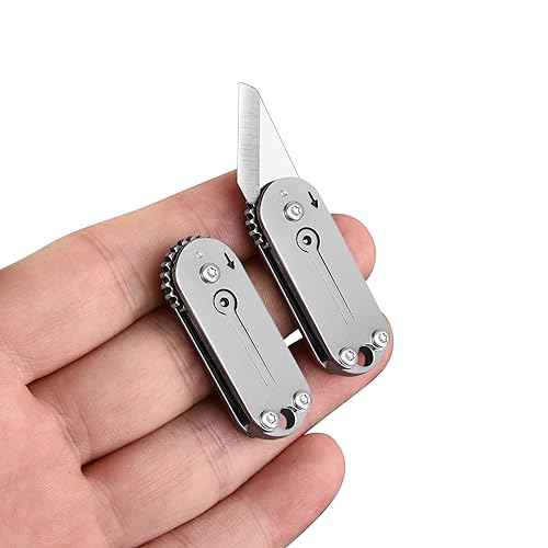 EDC Small Pocket Knife for Men, Cool Mini Folding Knife Box Cutter with Unique Design, Little Tiny Knife for Every Day Carry, Small Gift for Women Men