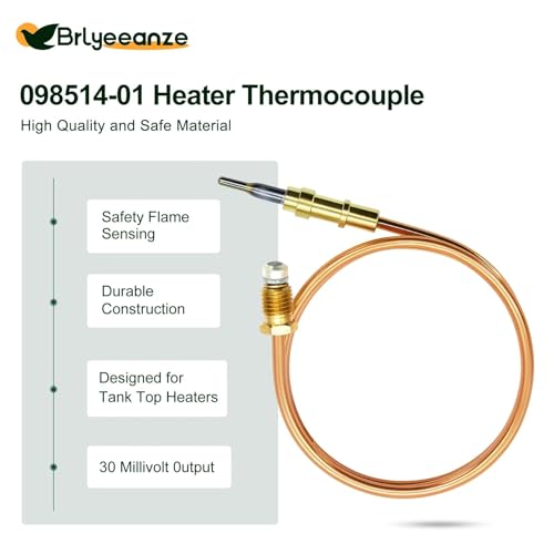 Brlyeeanze 098514-01 Propane Heater Thermocouple for Desa Comfort Glow CGN/CGN18 etc.