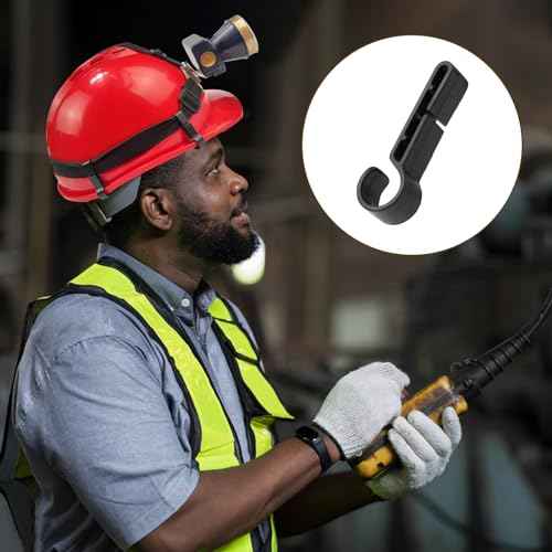 52 Pcs Hard Hat Clips for Headlamp - LED Light Helmet Clips - Easily Mount Headlamp on Narrow-Edged Helmet - Anti-Slip Stable