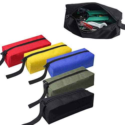 ZffXH Waterproof zipper tool bags heavy duty canvas pouches for small tools screws nails Multipurpose organizer storage bag
