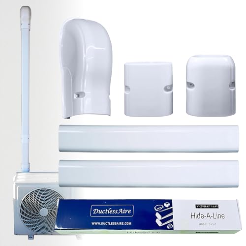 DuctlessAire White Mini Split Line Set Cover Kit 3x7.5ft for AC & Heating