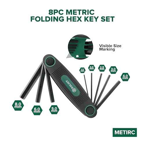 25-Piece Folding Allen Wrenches Sets, 3-Pack Metric & SAE & Star Hex Key Set, Heat Treated Cr-V Steel Allen Wrenches, Perfect for DIY, Auto Repair or Household Maintenance (Folding Style)