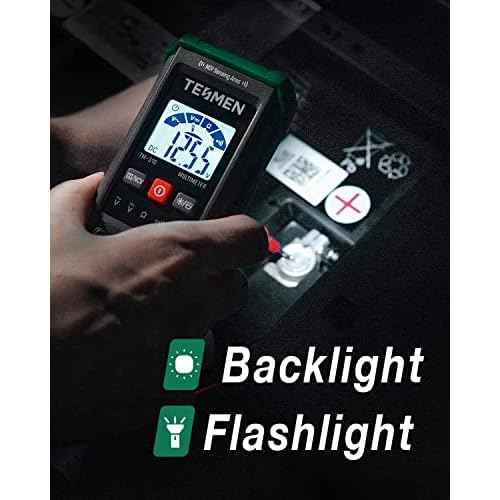 TM-510 Digital Multimeter, 4000 Counts, Smart Measurement, Auto-Ranging Voltmeter; Voltage Tester with Non-Contact Voltage Function, Measures AC/DC Voltage, Resistance, Continuity ? Green