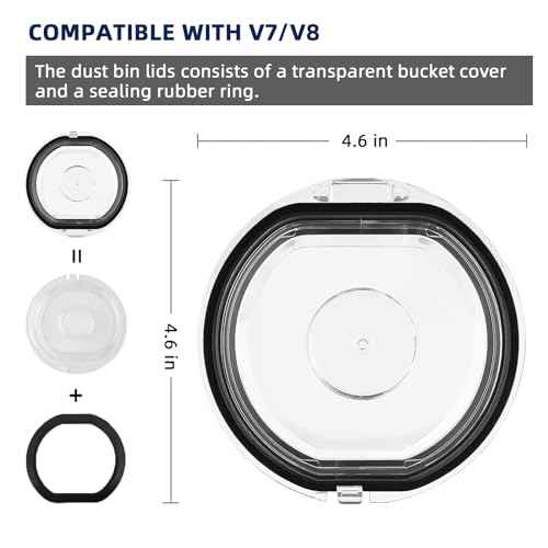 Dust Bin Lid Replacement for Dyson V7 V8 SV10 SV11 Vacuum Cleaner, Dust Bucket Accessaries (for Bin Lid V7 V8 SV10 SV11)