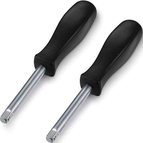 2 Pieces of 1/4 Inches Drive Spinner Handle Socket Driver Handle for Car Repair, Black