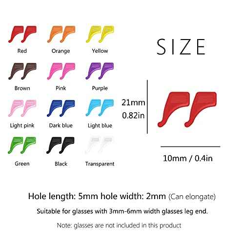 12 Colors Glasses Ear Grip Kids and Adults Sport Eyeglass Strap Holder, Eyewear Retainer, Silicone Anti Slip Holder