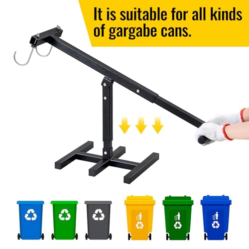 Manual Garbage Bin Compactador 120L-360L Steel Trash Compactor with Adjustable Handle