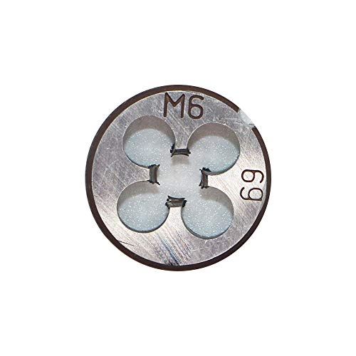 HSS 6mm X 1 Metric Right Hand Round Die, Machine Thread Die M6 X 1mm Pitch for Mold Machining, Alloy Steel, It Can Process Steel, Cast Iron, Copper And Aluminum.