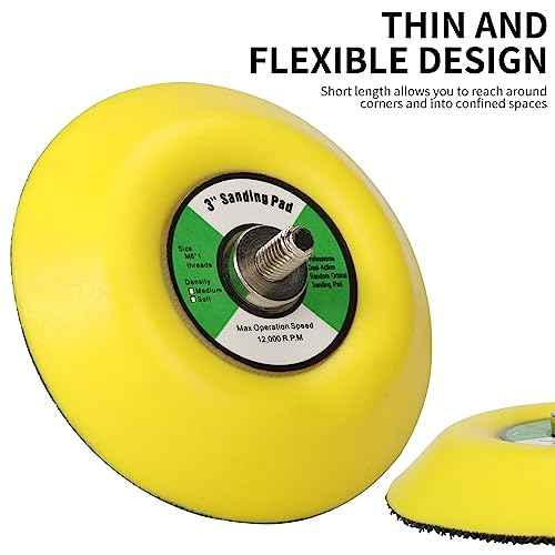 2Pcs 3" Hook and Loop Backing Pads for Orbital Sander M6 Threads Polishing Buffing Plate for Dual Action Car Polisher