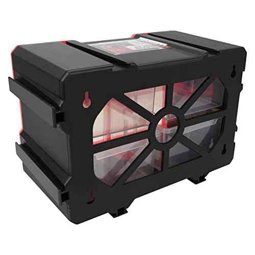 Performance Tool W5911 4-Drawer Interlocking Storage - Ideal for Organizing Tools and Hardware with Secure Interlocking System