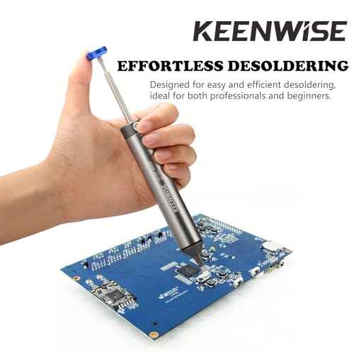 Extra-Long Solder Sucker: KeenWise No-Clog Aluminum Deso!dering Pump with High-Suction Power(DS-352)