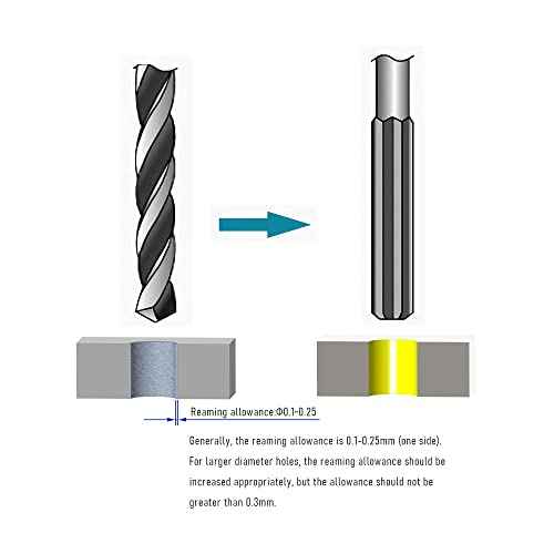Hand Reamer 3/8" Alloy Tool Steel 9Crsi H8 6 Straight Flutes Hand Milling Cutter Tool