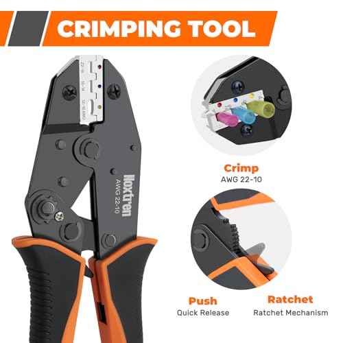 Crimping Tool For Heat Shrink Connectors, 310PCS AWG 22-10 Waterproof Automotive Marine Grade Heat Shrink Wire Connectors and Wire Stripper