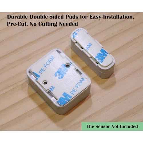 Adhesive Replacement Tape Compatible with SimpliSafe Entry Sensor ? Pre-Cut, No Cutting Needed, Easy Installation, Pack of 12 Sensor Pads & 12 Magnet Pads