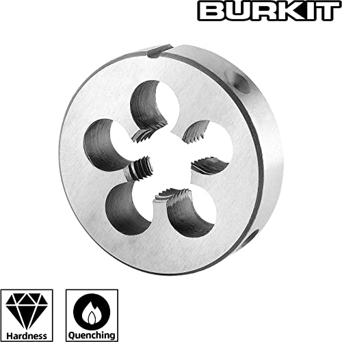 Burkit 1/2"-20 UNF Round Threading Die, 1/2 x 20 UNF Machine Thread Die Right Hand