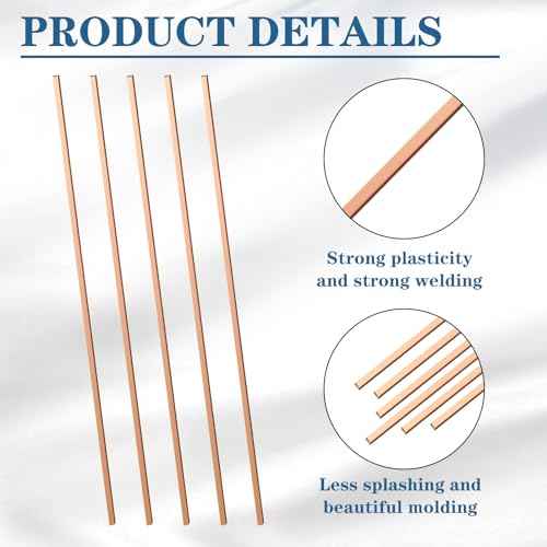 Tandefio 40 Sticks Brazing Rods AWS BCup-5 15% Silver Solder Phos Copper Brazing Alloys Flat Welding Rods Industry 0.050"x1/8"x10" for Air Conditioning Refrigerator Cold Storage HVAC Units