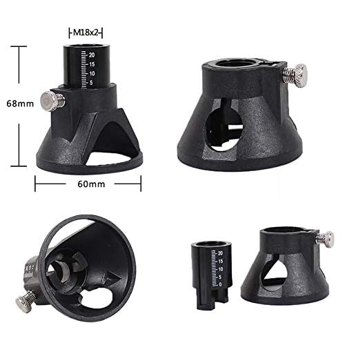 Rotary Multi Tool Cutting Guide Attachment Kit with HSS Router Drill Bits Set,11 Pcs