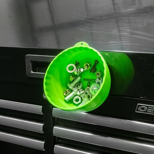 OEMTOOLS 25114 Green Magnetic Nut Cup — Holds 5 lb, 6" Magnetic Tray
