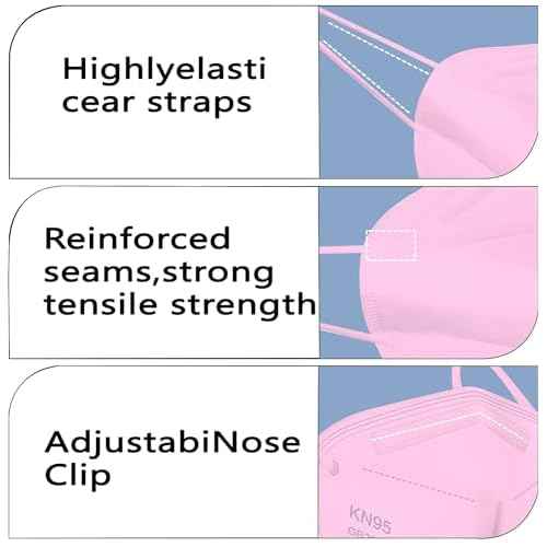50pcs KN95 Face Mask 5 Layer Cup Dust Safety Masks Filter Efficiency¡Ã95% Breathable Elastic Ear Loops Masks