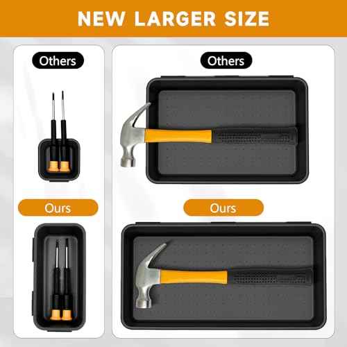 [60 PCS Upgraded] FLYVOLE Tool Box Organizer Tray, Toolbox Desk Drawer Organizer, Tool Box Tray, Toolbox Organization Storage for Rolling Tool Chest (60 PCS)