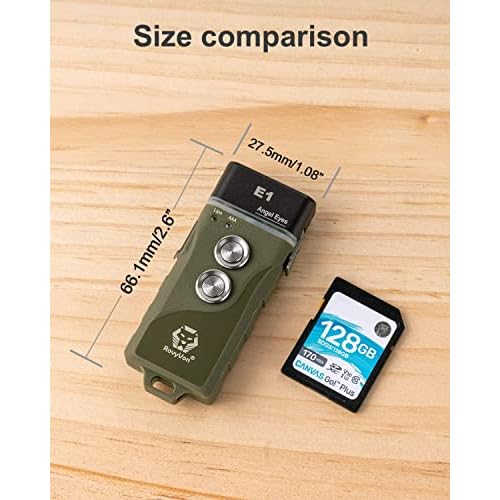 RovyVon E1 EDC Flashlight High Lumen Rechargeable, 700 Lumen Dual Power AAA Keychain Flashlights with Lockout Mode, Waterproof for Daily Use, Camping