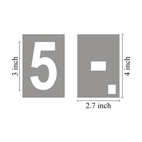3 Inch Large Number Stencils for Painting - 11 Pack Number Stencil Templates for Curb Address, Cakes, Cookies, Mailboxes and Crafts, Reusable House Numbers Stencils for Wood Signs & Cement Wall Art