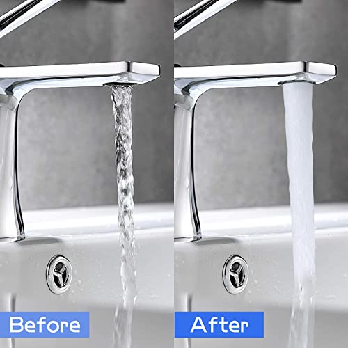 WeeVeni M18.5 Faucet Aerator Replacement Pack 6pcs for Kitchen & Bathroom Sink Flow Restrictor with Key Tool