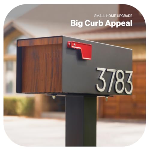 Adoorn Silver 4 Inch Mailbox Numbers - Number 1, Weatherproof Metal Stick-On Address Sign