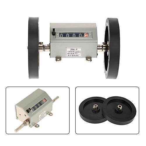 Walfront Length Counter 0-9999.9 m Rolling Wheel 5-Digit Meter Counter