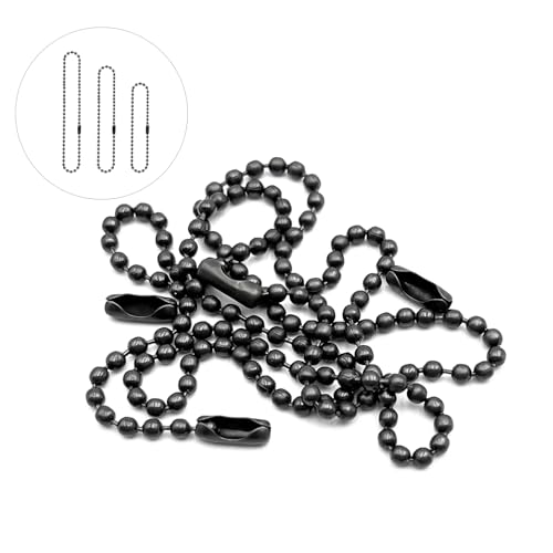 TWLITE Black Ceiling Fan Pull Chain Extender 12 Feet Beaded Light Extension