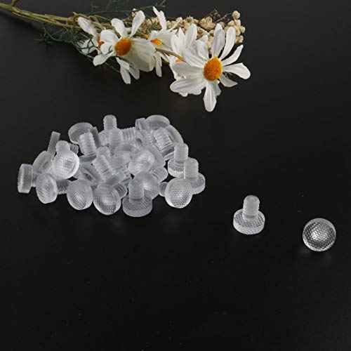 uxcell 32pcs 8.5mm Clear Soft Stem Bumpers Glide, Patio Outdoor Furniture Glass Table Desk Top Anti-Collision Embedded
