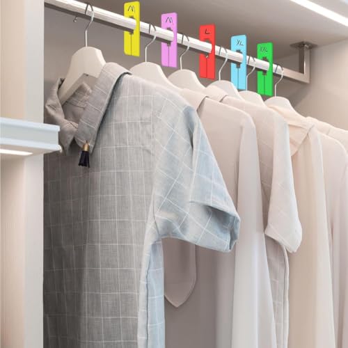 30 Pcs Clothing Size Dividers for Closet Organization - Reusable Plastic Rack Labels