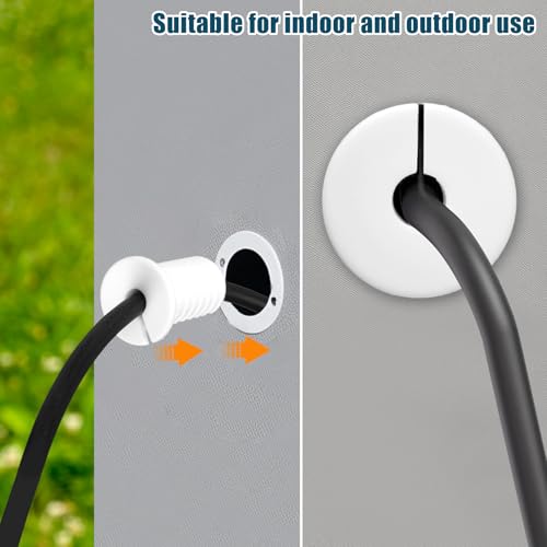 White 4pcs Cable Grommets 3/4 Inch for Starlink & Cable Management Kit