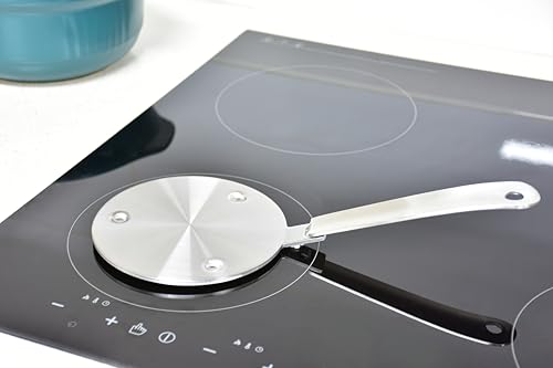 7.5 inch Heat Diffuser Stainless Steel Induction Adapter with Concave Points - Fits Gas & Induction Cooktops