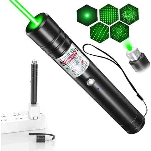 Laser Pointer, Green Laser Pointer Indicator Light, Long Range Lazer Pointer for Hiking, USB Charge