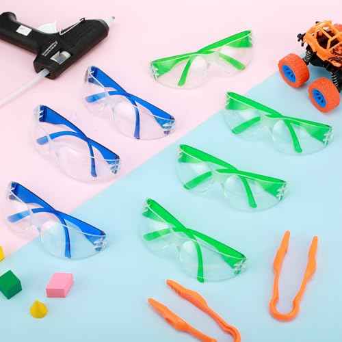 Kanayu 48 Pack Kids Protective Safety Glasses Bulk Kids Safety Goggles Scratch Impact Resistant Goggles Eyewear