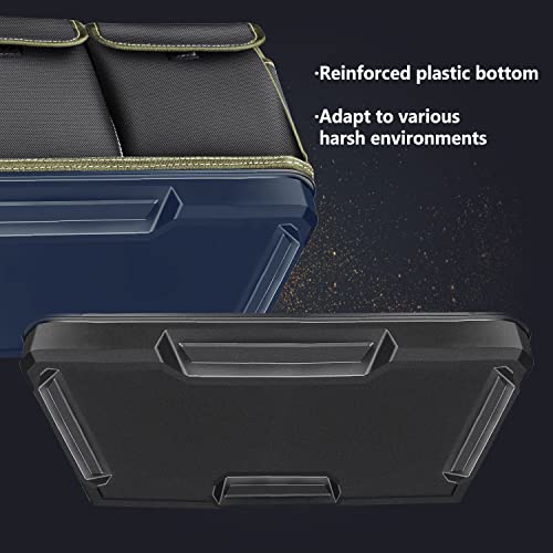 Tool Bag, Ounic 20 Inch Large Tool Bag Heavy Duty With Wide Mouth and Waterproof Strong Molded Base, Heavy Duty Tool Bags Organizer with Adjustable Shoulder Strap Specially Designed for Various Tools