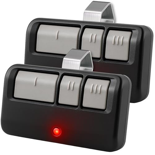 2-Pack Universal Garage Door Remote for LiftMaster, Chamberlain, Craftsman – Two Remotes