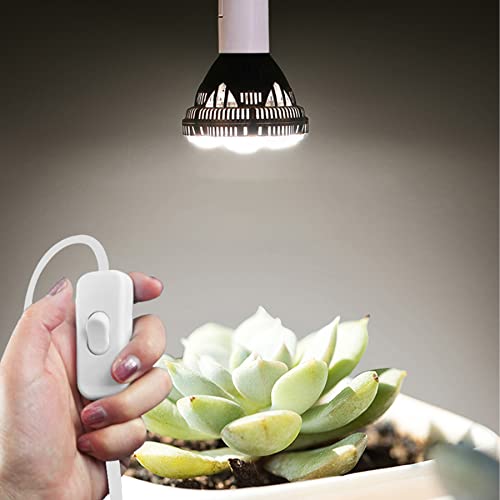 Zarnicy White Hanging Light Socket with Cord - 8.2Ft Extension Pendant Lamp Cable with Switch, 4-Pack, E26/E27