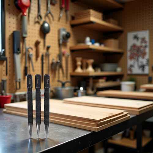 3Pcs Black High-carbon Steel Center Punch Set 10cm Non Center Punch For Alloy Steel Metal Wood Marking Drilling Tool Center Punches Punches Hand Tools