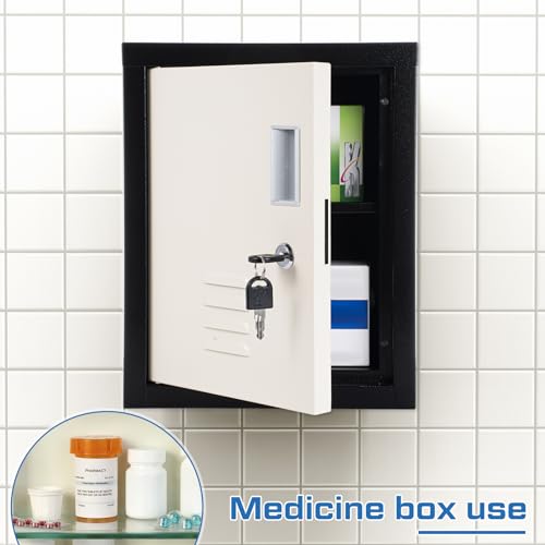Suzile Lockable Metal Storage Cabinet for Office & Home Black Beige