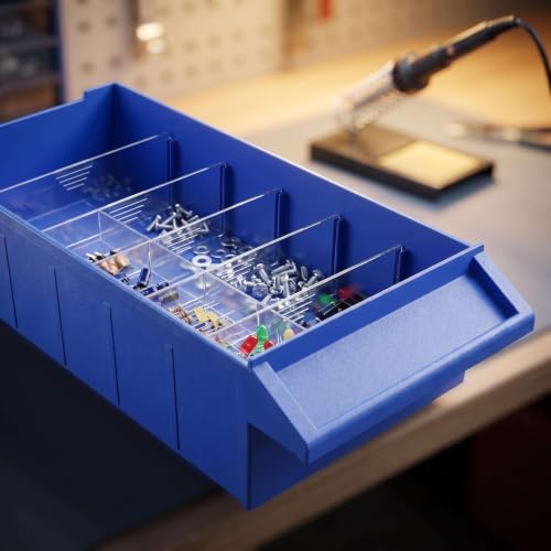 100-Drawer Parts Cabinet with Dividers and Labels – Stainless Steel & ABS Organizer