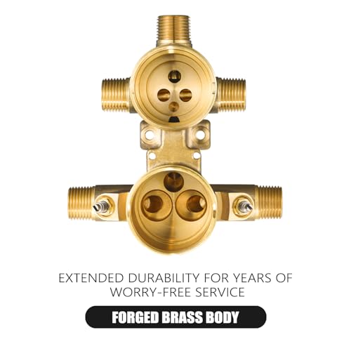 R22000-WS Brass Shower Diverter Valve 3-6 Setting Pressure Balance Control