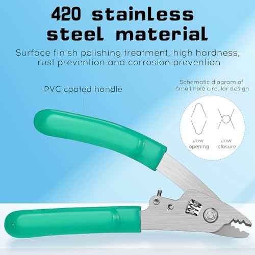 Stainless Steel Fiber Optic Stripper 3 Port Hole Adjustable Openin Optical Fiber Stripper Fiber Optic cutter Tool For 125¥ìm-250¥ìm Coating Stripping tool Fiber optic stripping pliers