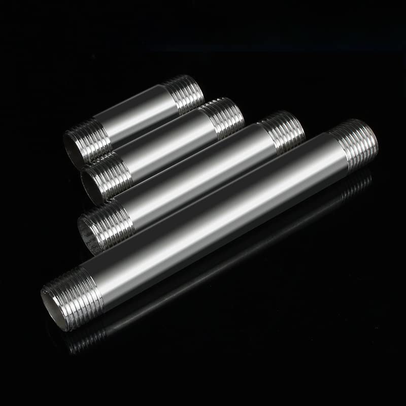 Fitvell 3/4" NPT Male x Male Stainless Steel Pipe Fitting 2" (50mm) - Pack of 2