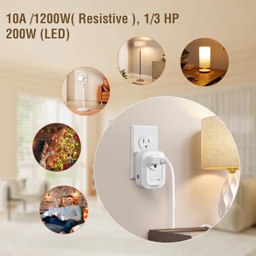 SURAIELEC Wireless Wall Switch & Outlet Kit - 1 Wall Switch + 1 Outlet, 100 ft RF Range, No Wiring Needed